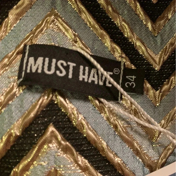 Must Have Metallic Zig Zag  Cocktail Dress - Picture 10 of 10